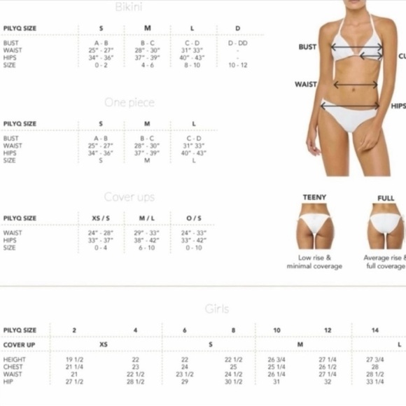 NWT‎ PILYQ KAA reversible tie string bikini bottoms size medium teeny style - Picture 5 of 8